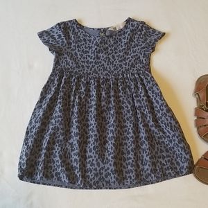 Blue Leopard Print Dress